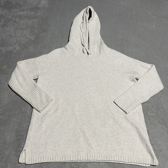 Tops - Pure Jill Hoodie Womens XS Oatmeal Sweater Kangaroo Pocket Wool Blend